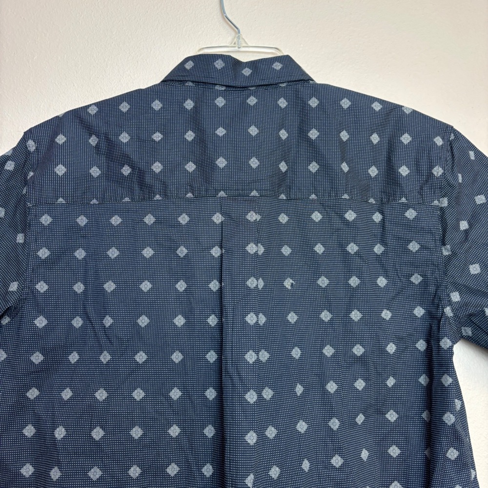 Cody James Mens S Navy Blue Galaxy Geo Diamond Print Button Shirt Cowboy Western - Picture 8 of 15